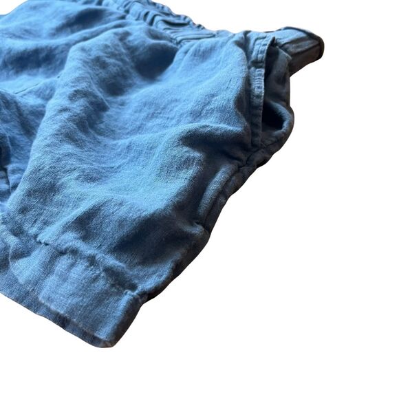J Crew Shorts Womens Medium Blue Linen Elastic Waist Preppy Chino Boho Casual - Picture 12 of 16